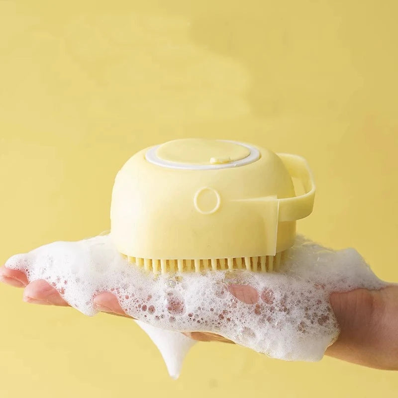Cepillo de baño de silicona para mascotas