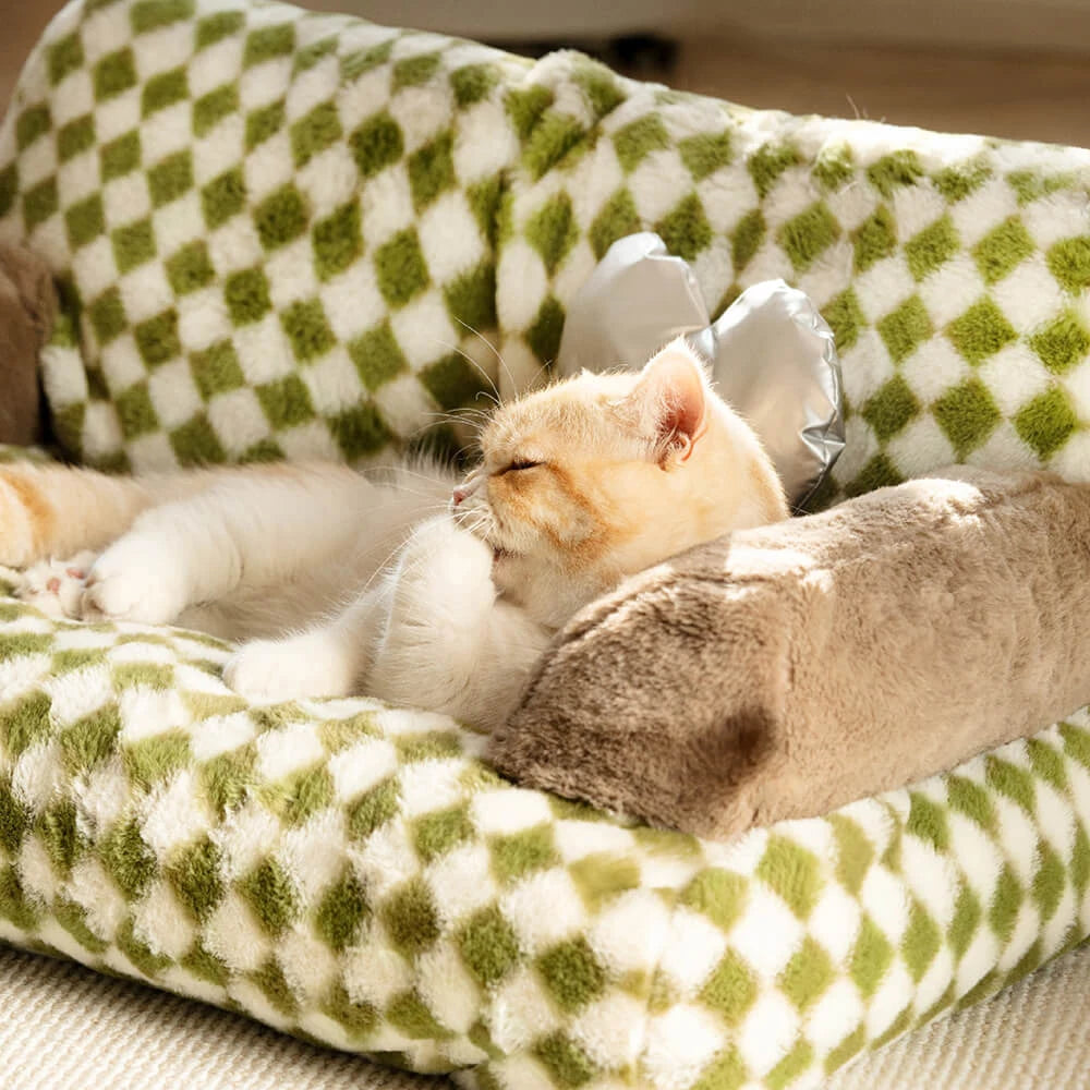 Sofá-cama para perros pequeños y gatos – con funda desmontable