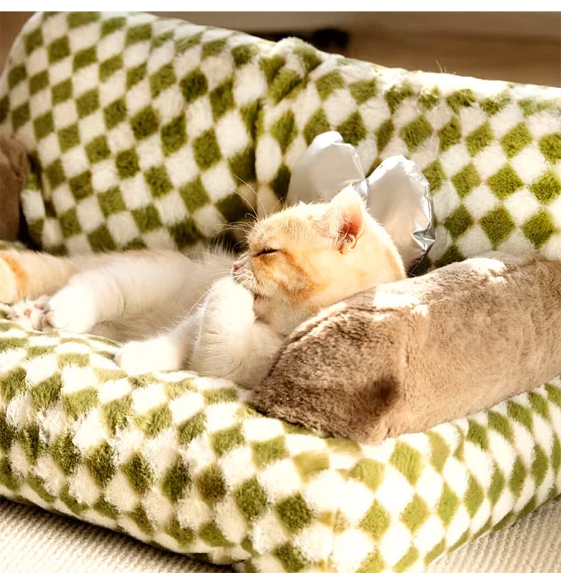 Sofá-cama para perros pequeños y gatos – con funda desmontable