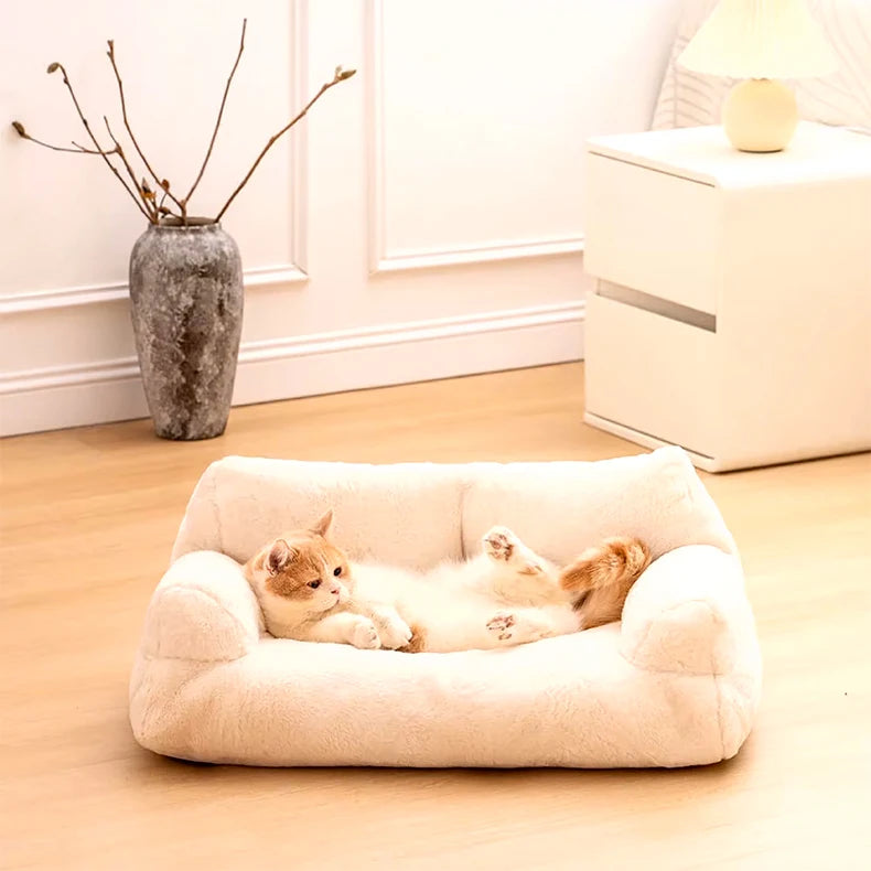Sofá-cama para perros pequeños y gatos – con funda desmontable