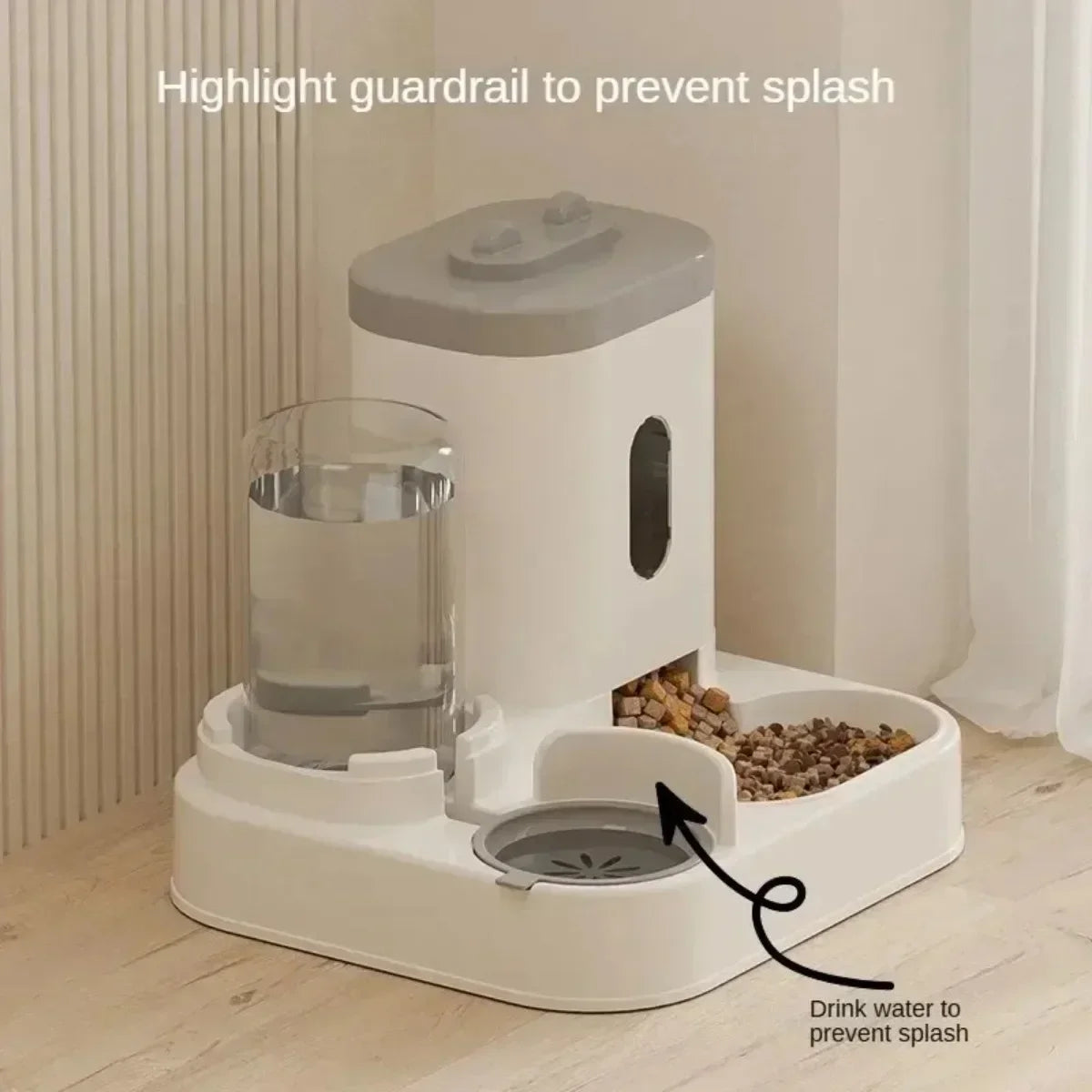 Comedero Automático para Gatos y Perros con Fuente de Agua