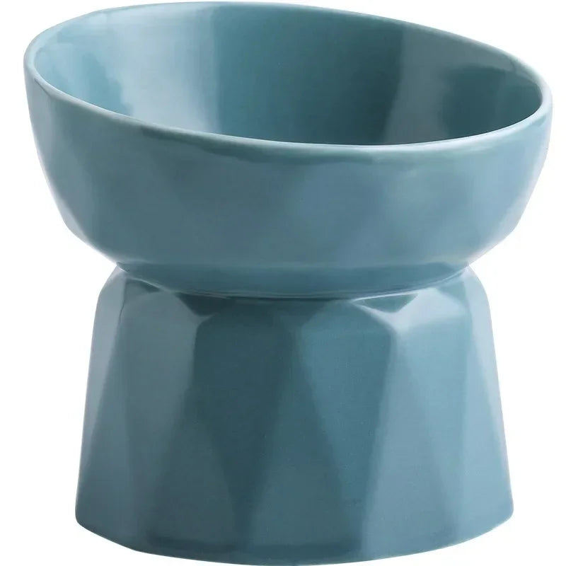 Comedero elevado de cerámica para gatos y perros pequeños