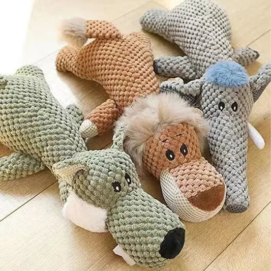 Juguete de Peluche Interactivo para Perros – Resistente al Mordisco y Limpieza Dental